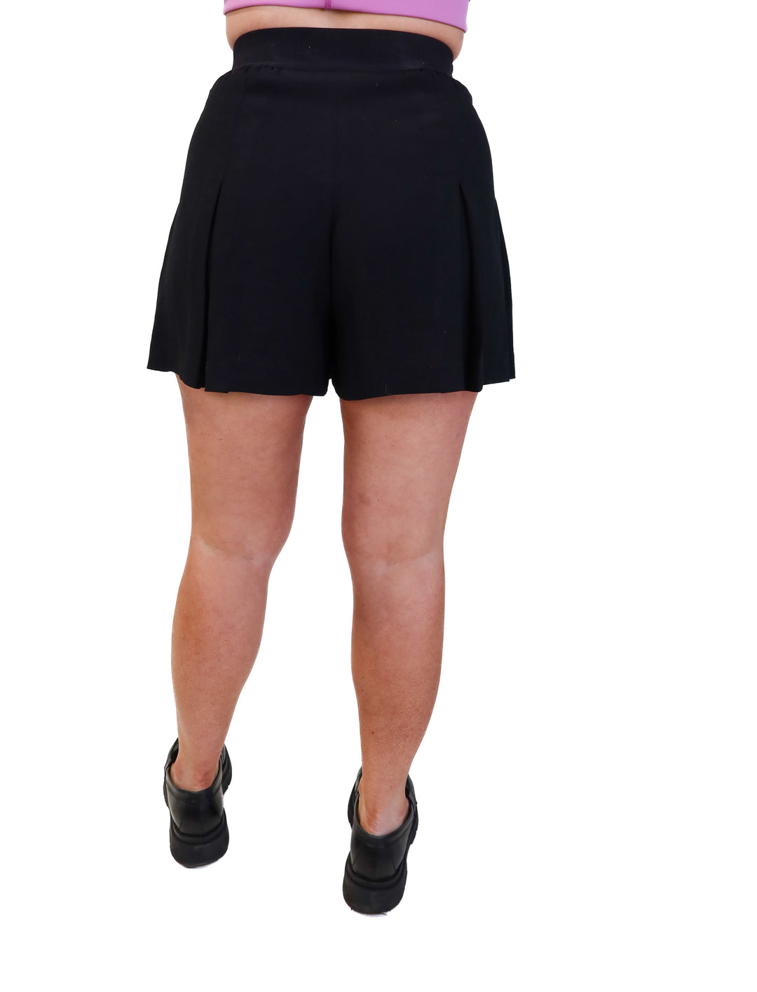 Spanx black pleated shorts (s; retails for $39)