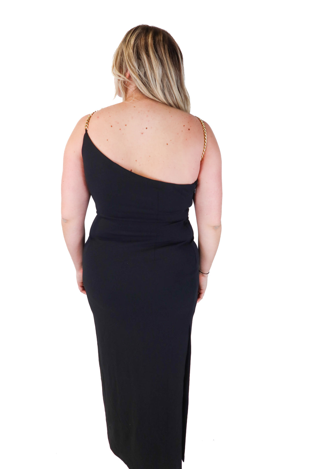 adrianna papell black chain strap dress NWT (14; retails $220)
