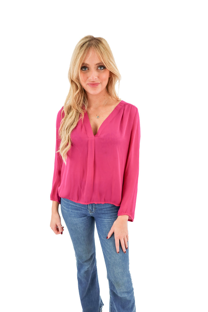 Joie magenta blouse (s; retail $98)