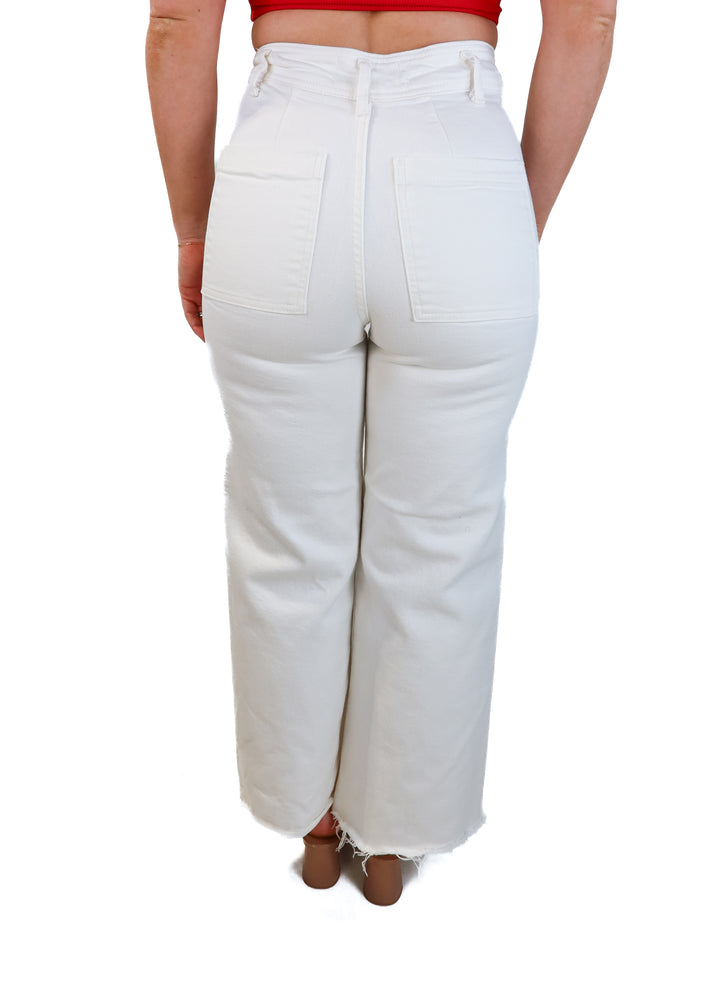 Zara “the marine straight” white jeans (2)