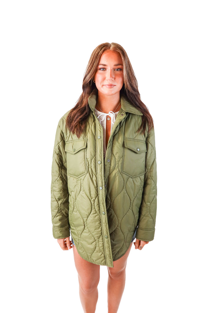 wilfred free green quilted jacket NWT (S)