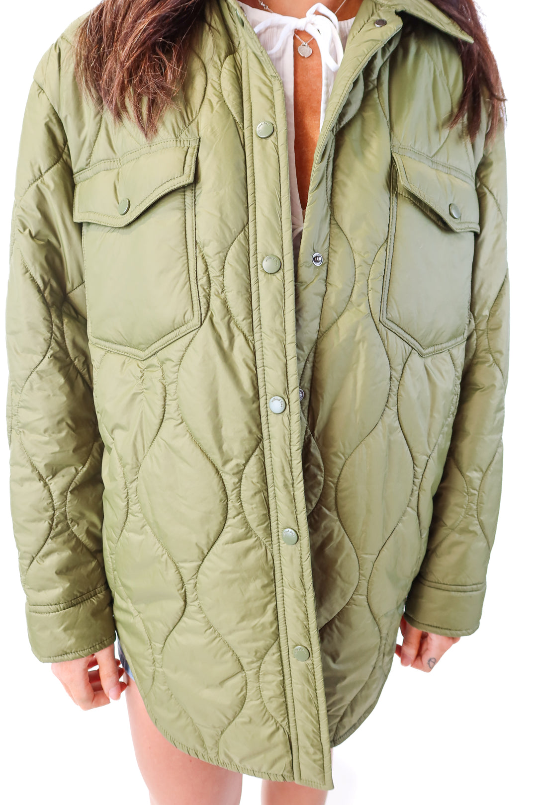 wilfred free green quilted jacket NWT (S)