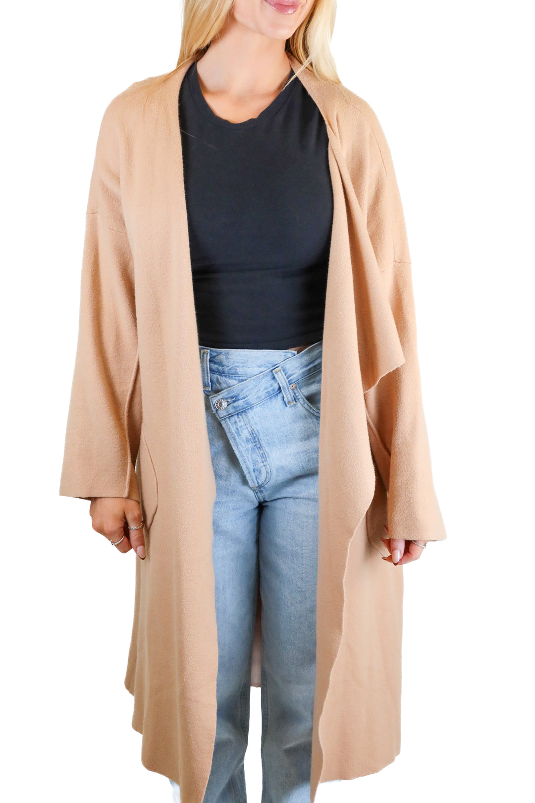 Sndys Tan Long Knit Cardigan (S/M)