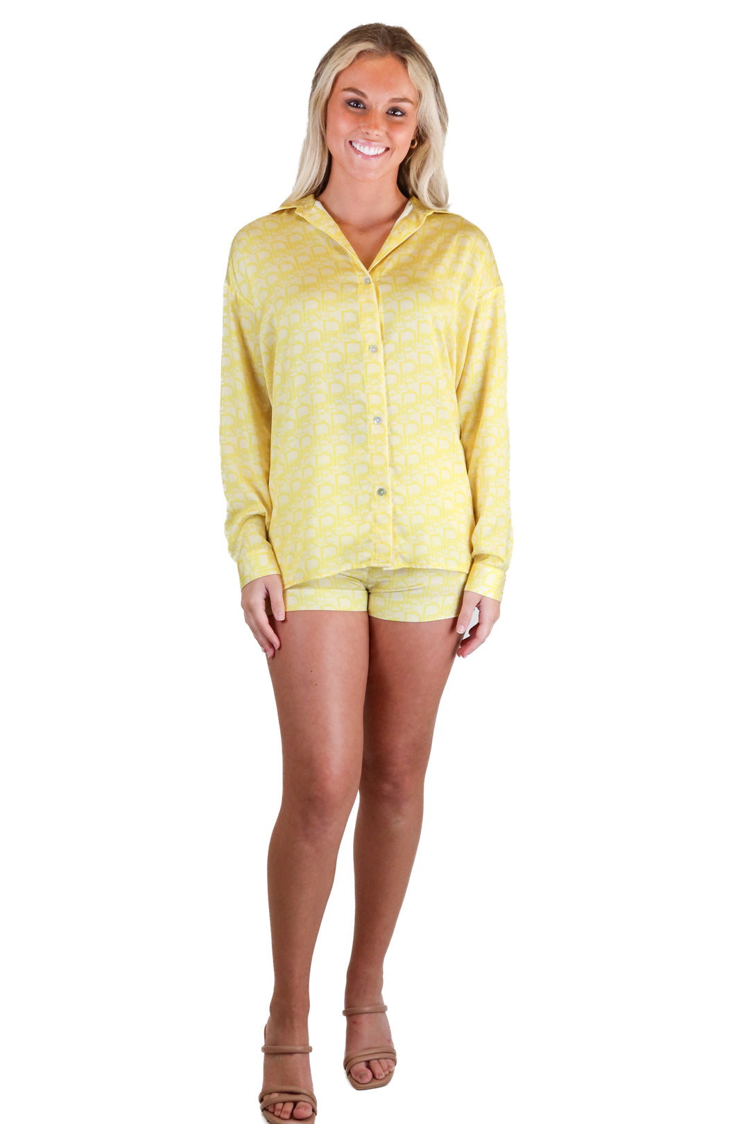 recc neon yellow silk set (s)