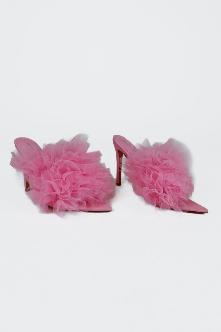 azalea wang pink tulle heels NWOT (8)
