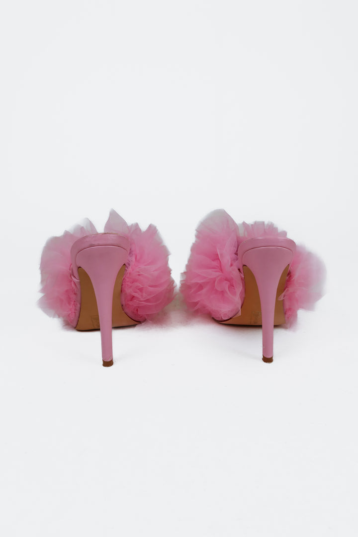 azalea wang pink tulle heels NWOT (8)