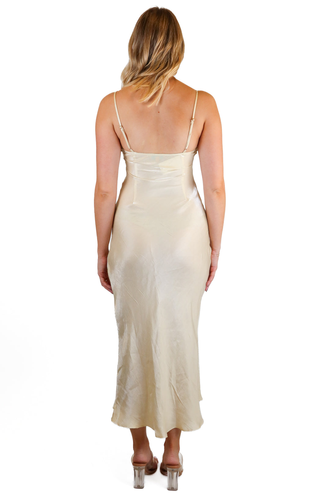 VRG GRL Champagne Satin Maxi Slip Dress (6)*