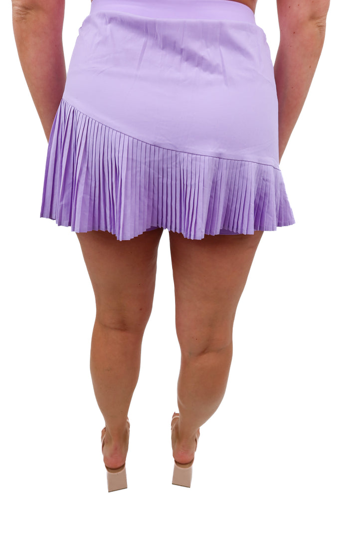 spanx purple pleated skort (m; retail $98)