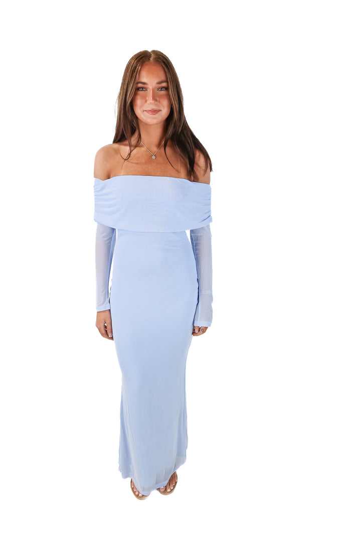 pink diamond periwinkle off the shoulder dress NWT (6; retail $85)