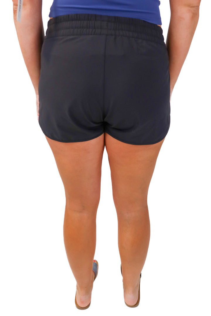 vuori black running shorts (m)