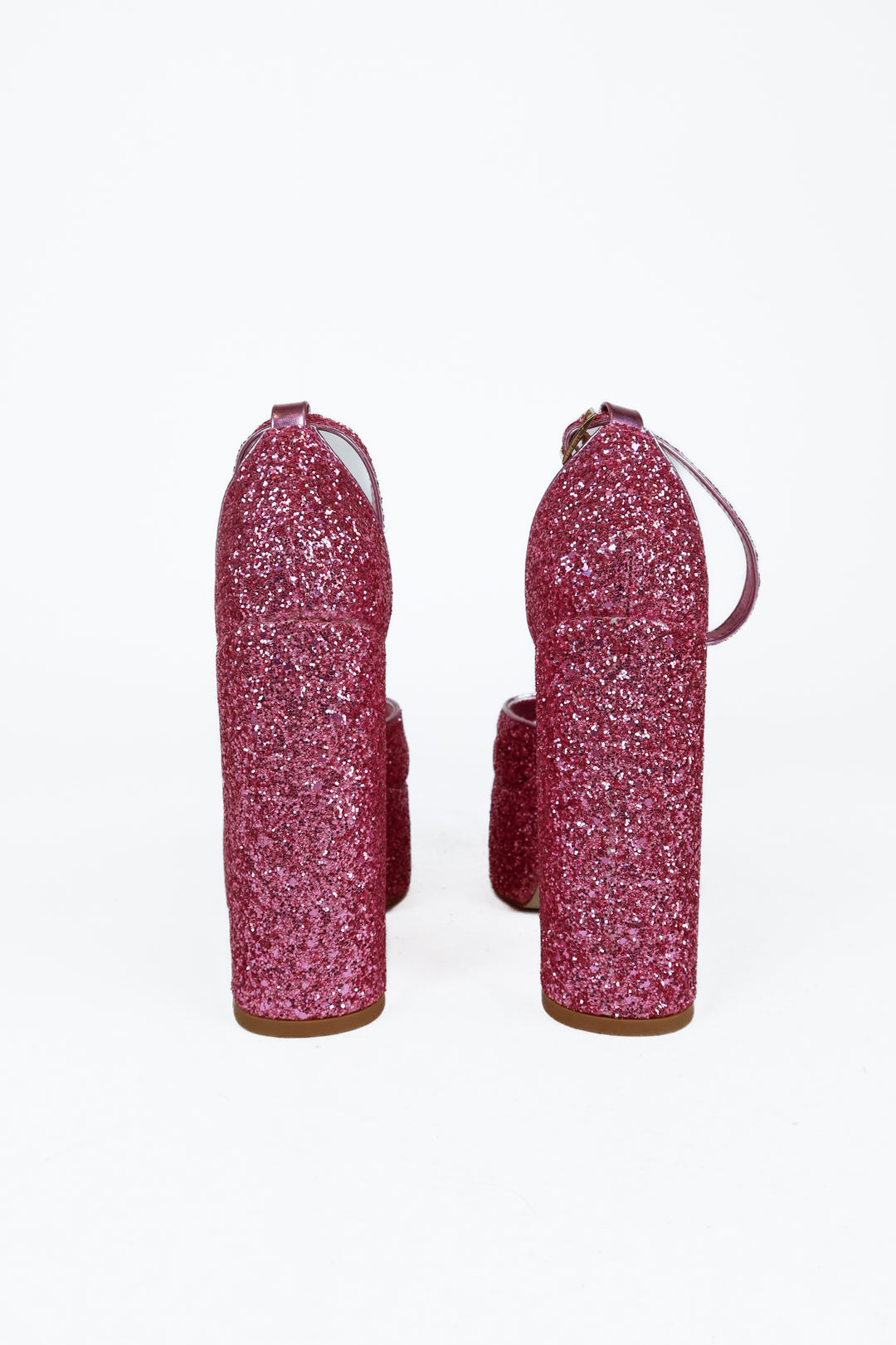 azalea wang pink glitter platform high heels NWOT (8)