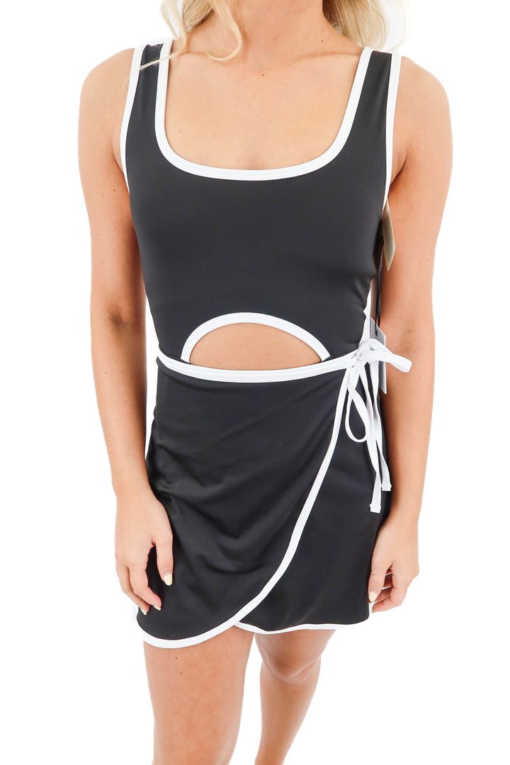 beach riot black active dress NWT (s; retail $138)