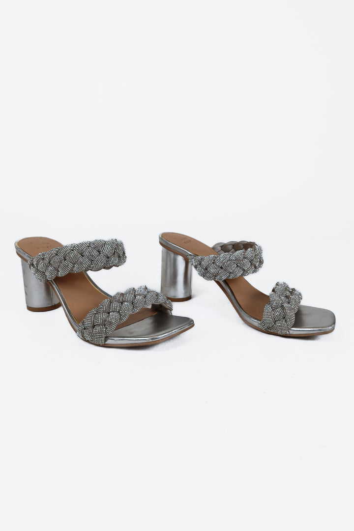 target silver sparkly braided heels (8)
