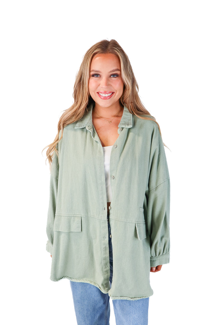 missguided green button up shirt (10)