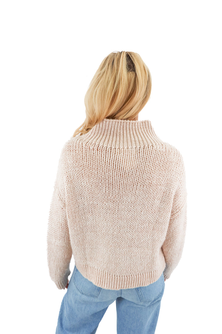 lovers + friends light pink turtleneck sweater (s; retail $158)