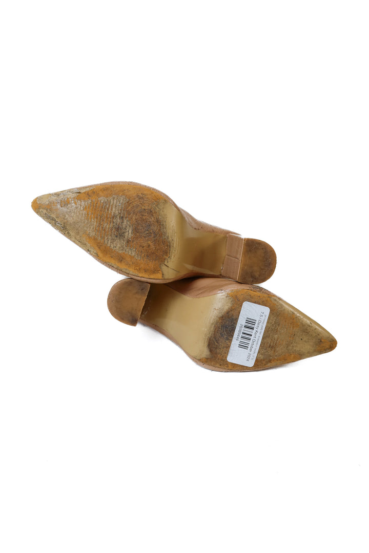 princess polly tan snakeskin boots (7.5)