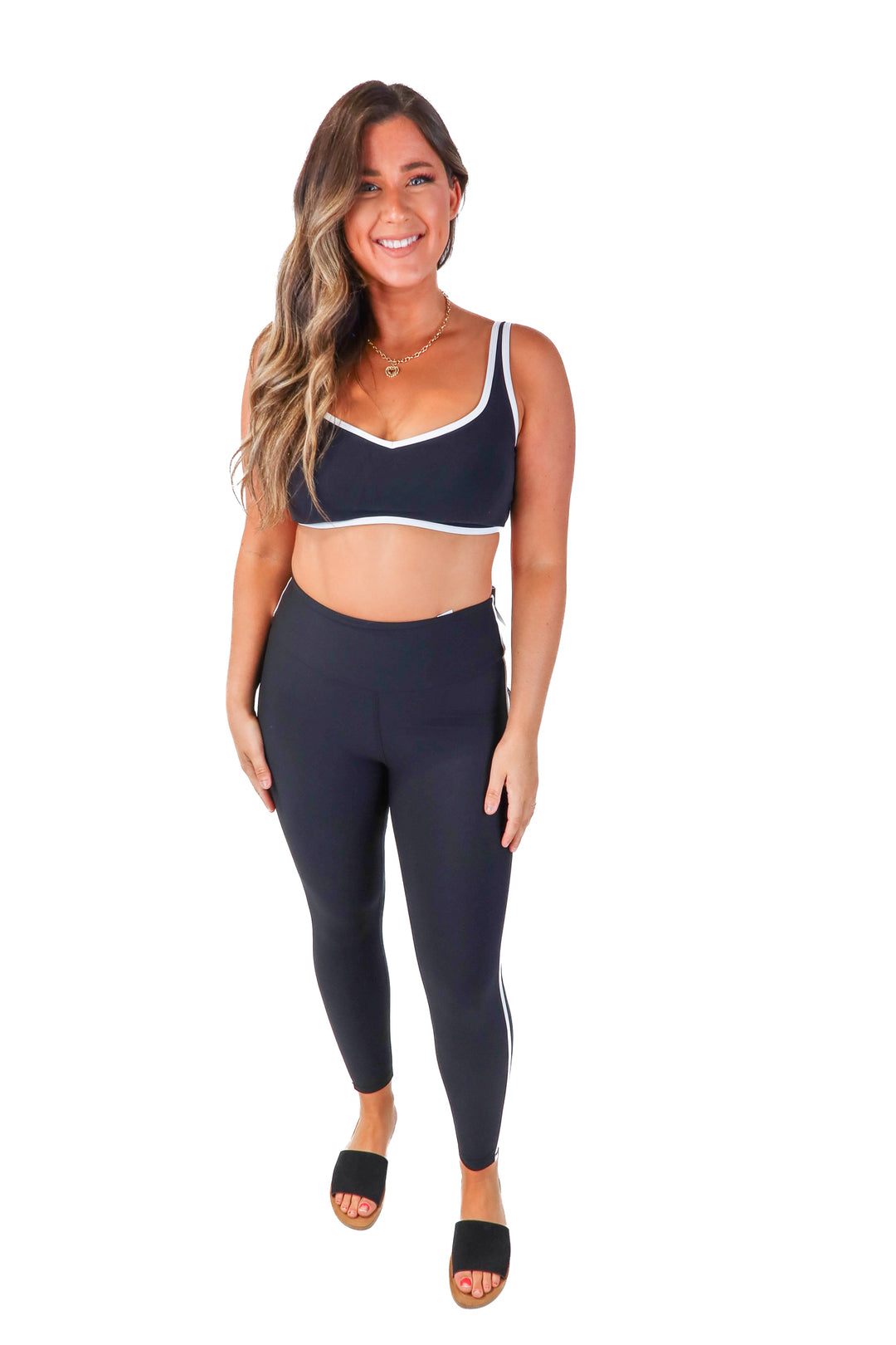 SOLD: YPB black/white active set NWT (L; retail $110)