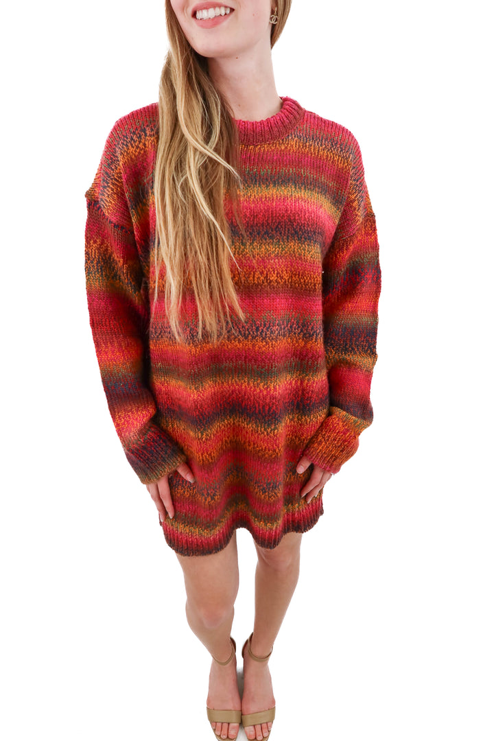 show me your mumu multicolor sweater dress (xs)