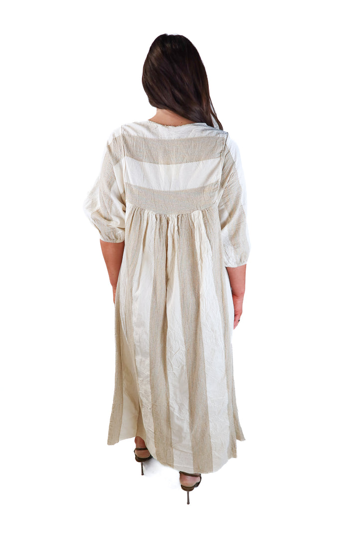 Queen mode ratan striped maxi dress NWT (s*)