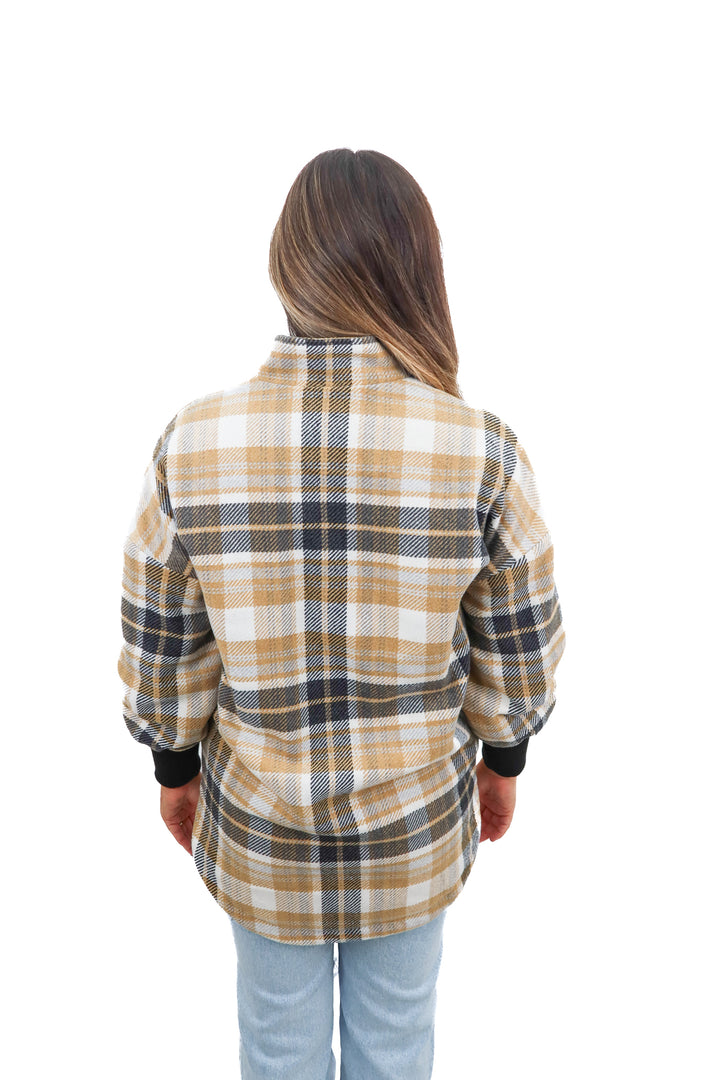 bb dakota x steve madden flannel zip up jacket (s*)