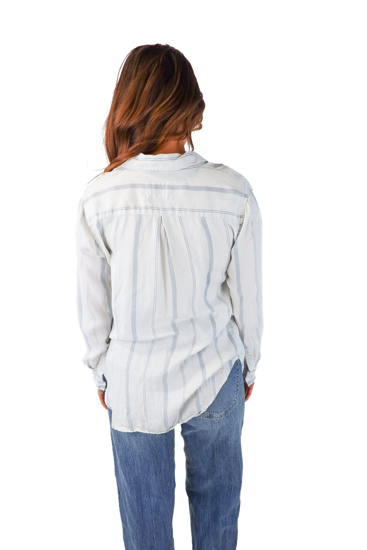 SOLD: rails blue/white striped button up (xs; retail $178)
