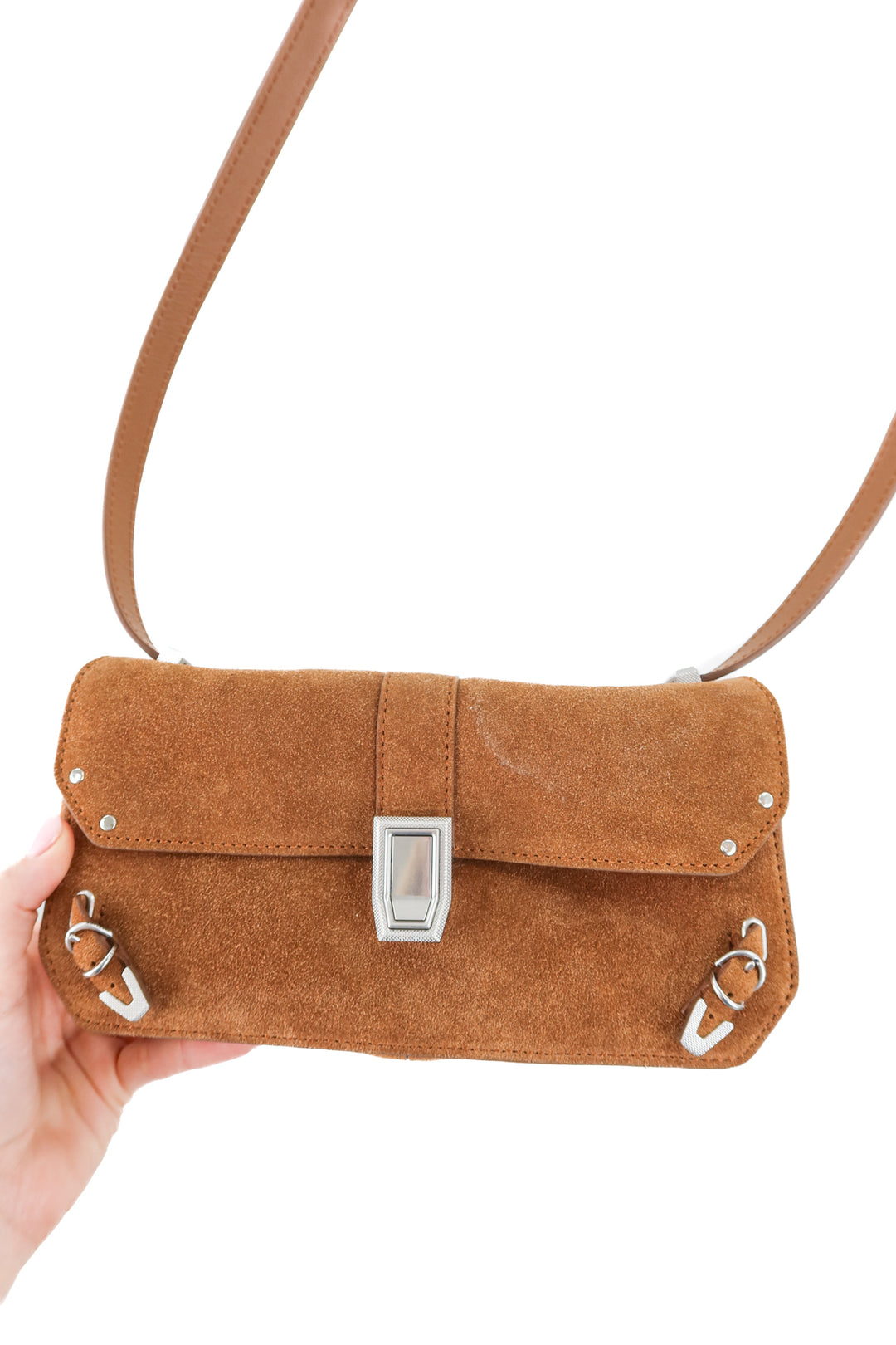 rag & bone brown suede leather bag