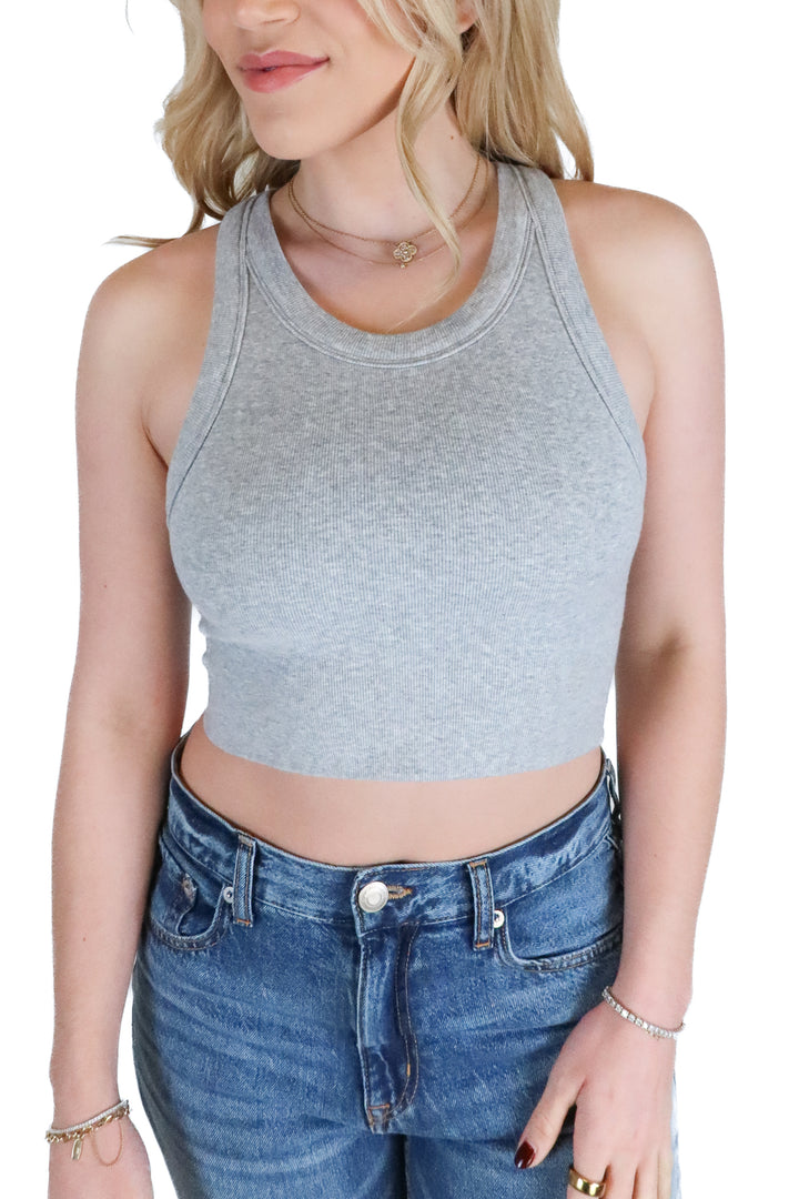 Alo Heather Grey Athletic Tank Top (S; retail $78)