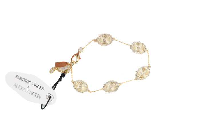 Electric Pick gold oval bracelet NWT (retail $78)