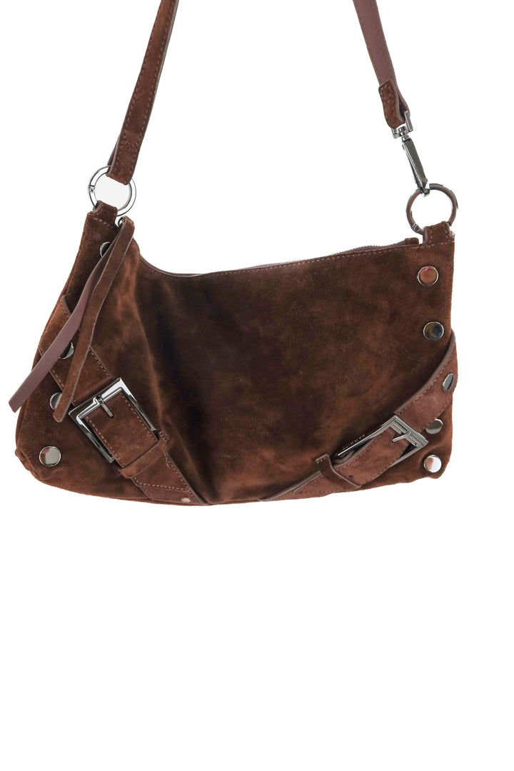 hammitt dark brown suede leather bag (retail $450)