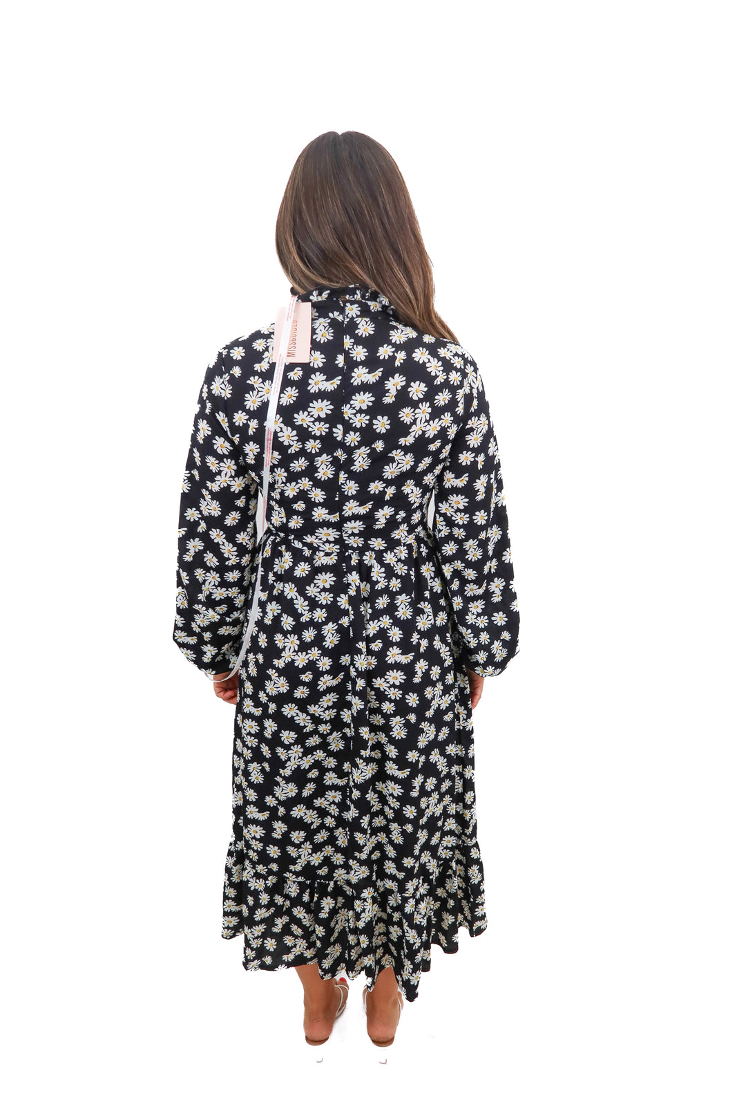 missguided black high neck floral dress NWT (6; retail $63)