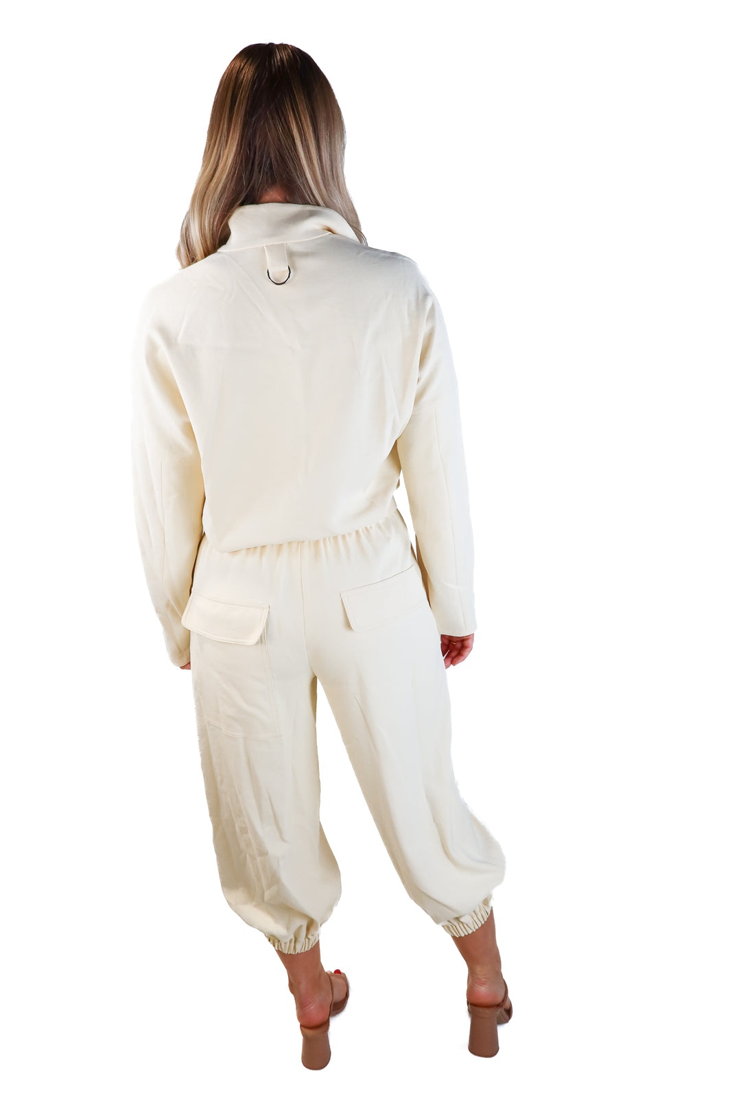 Tibi cream jogger style jumpsuit NWT (xs; retail $298)
