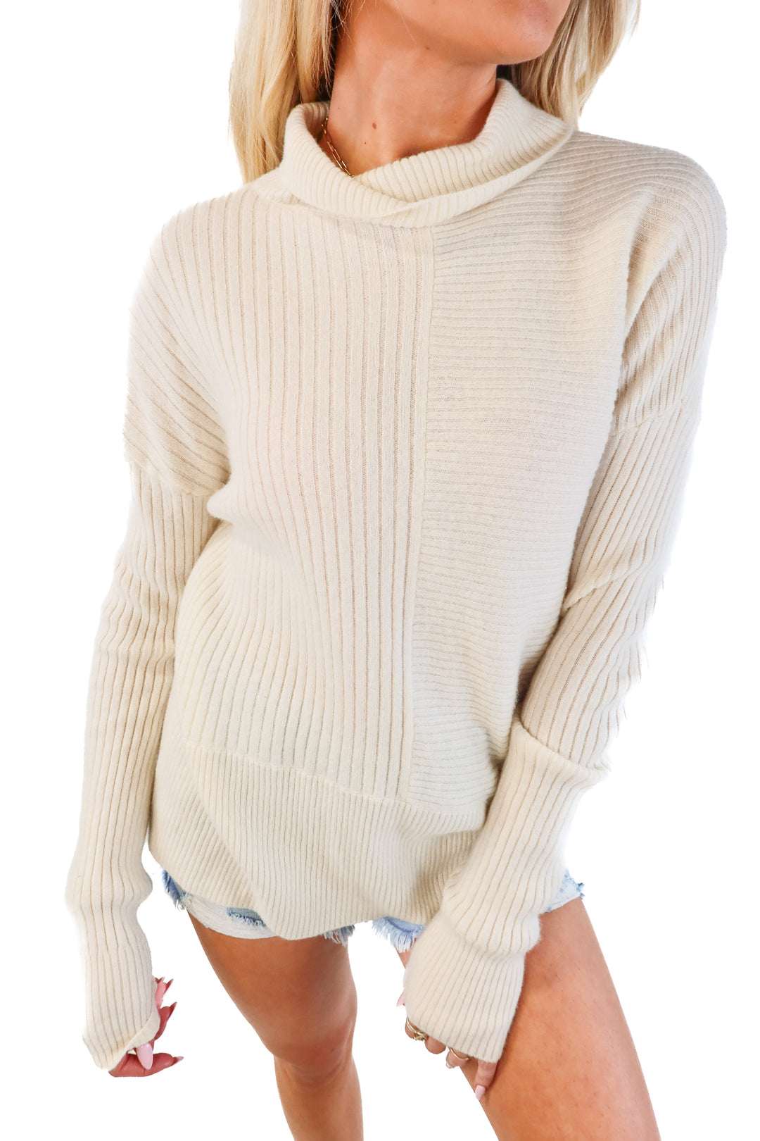 Summer salt cream cashmere sweater (xs; retail $109)