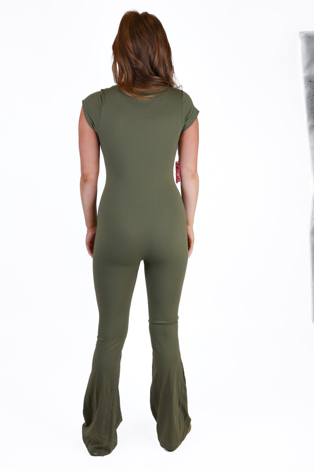 pumiey olive green fitted jumpsuit NWT (S)