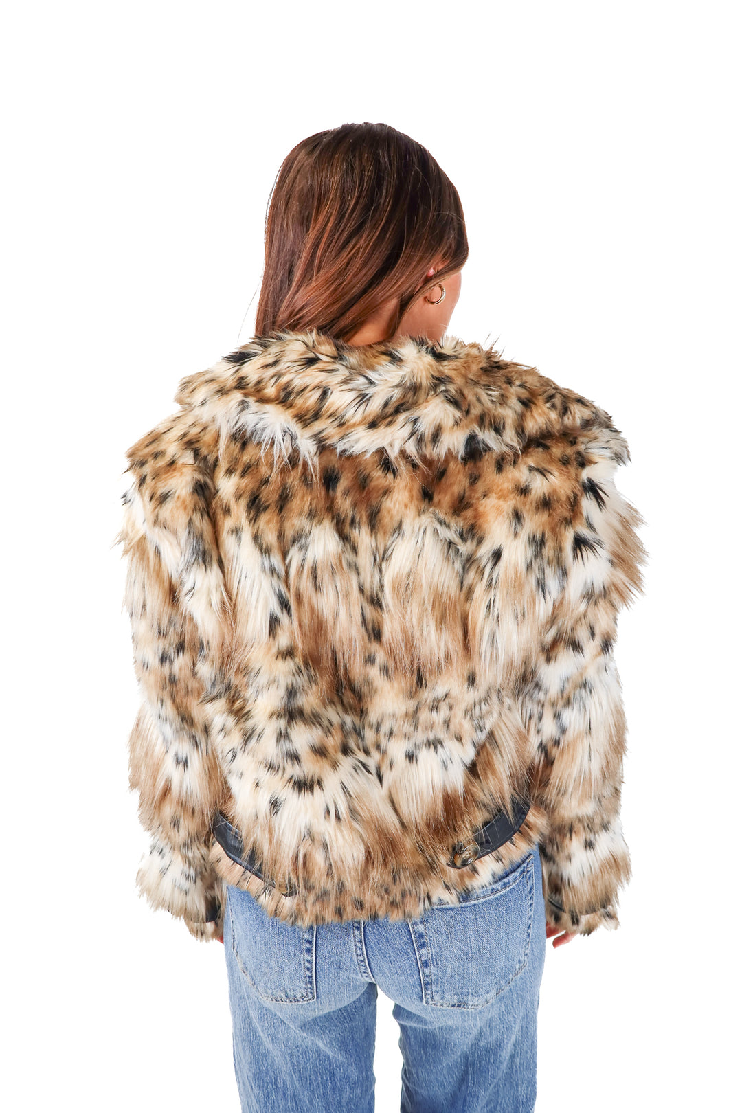 majorelle fur zip up jacket (s; retail $147)