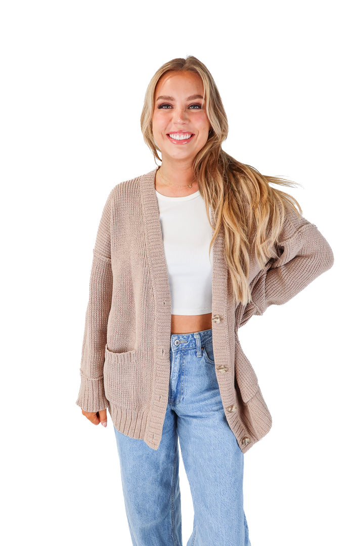 abercrombie & fitch brown cardigan (m; retail $90)