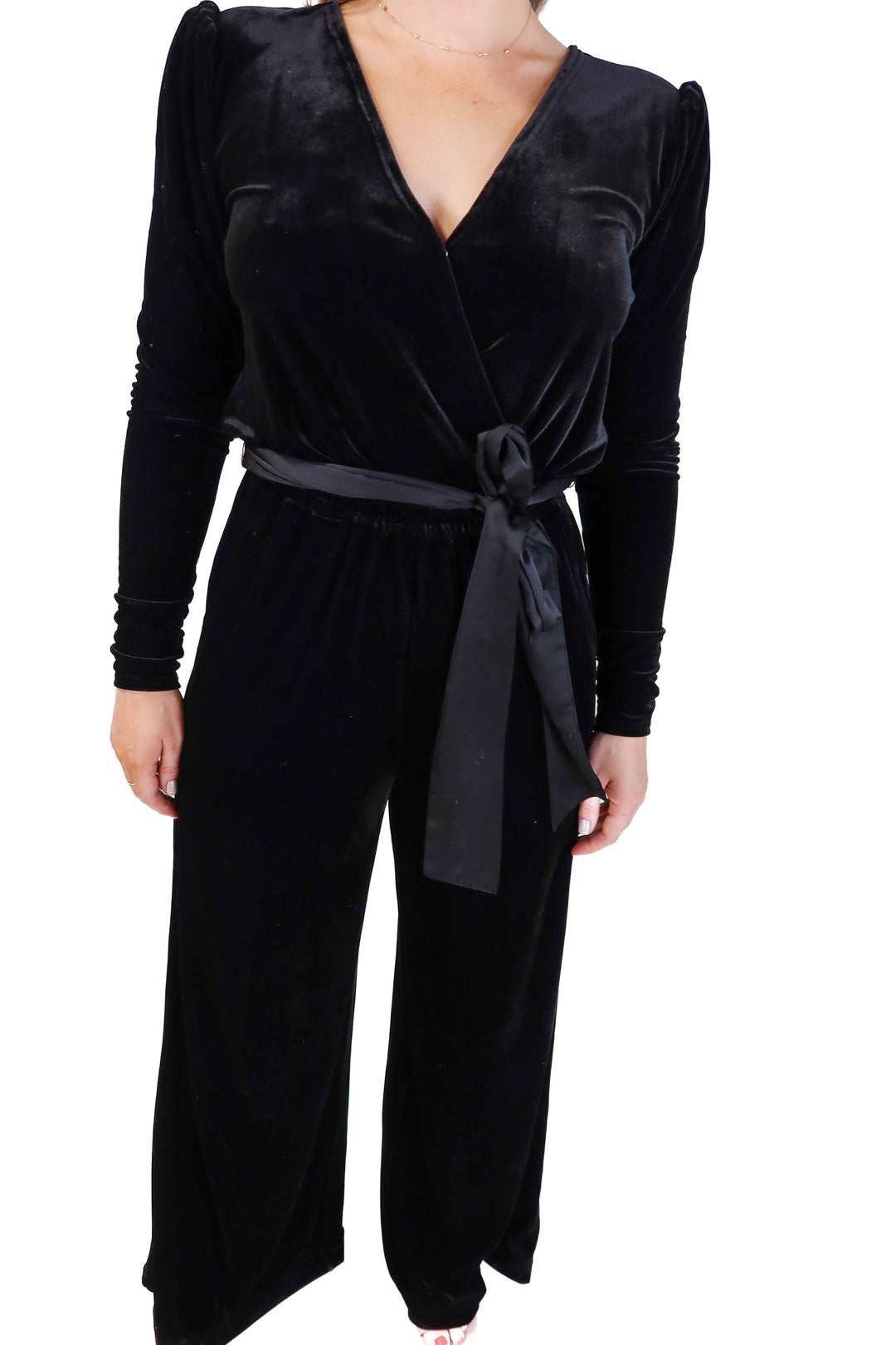 Vici black velvet jumpsuit (s; retails for $78)