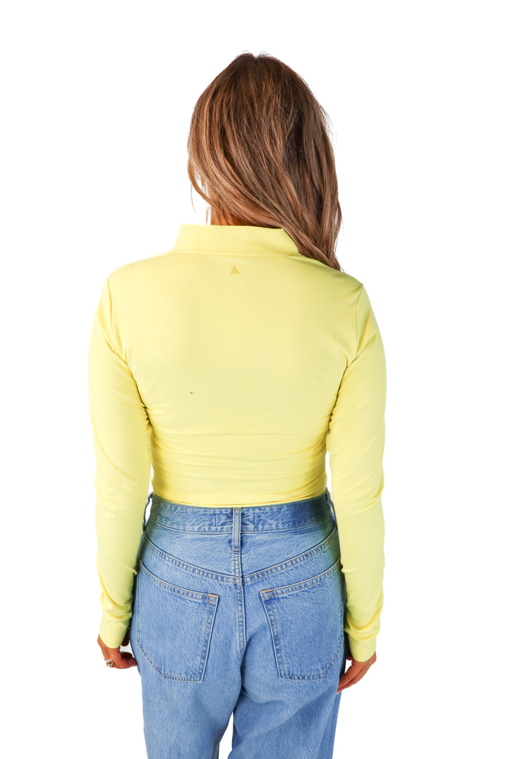 yellow active zip up jacket (L)