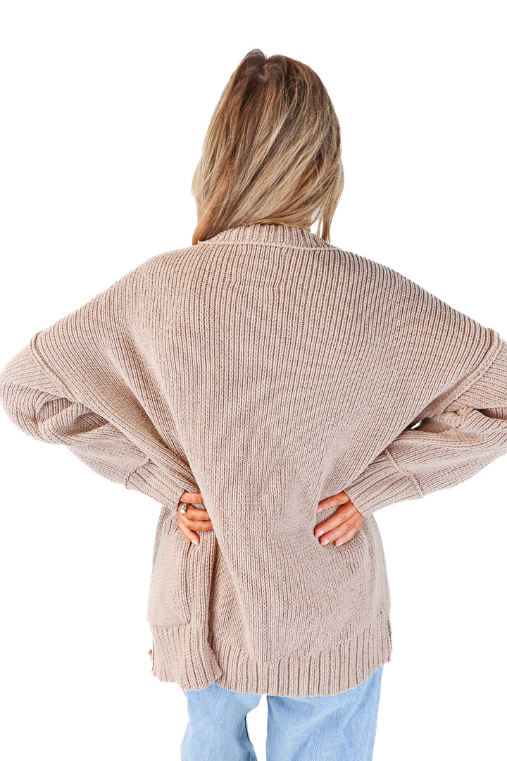 abercrombie & fitch brown cardigan (m; retail $90)