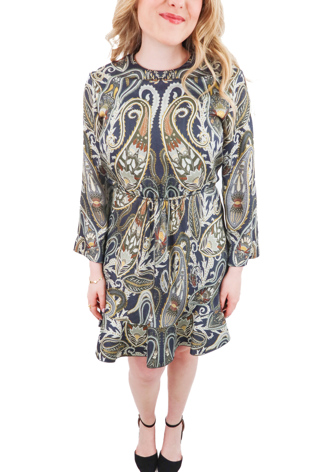 chloe paisley metallic dress (42; retail $3,595)