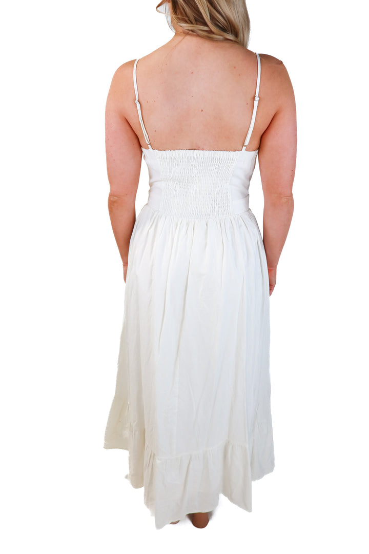 Vici white linen maxi dress NWT (m; retails for $78)