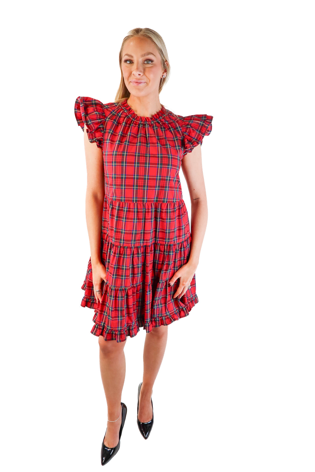 Sail to sable red plaid dress NWT (xs; retails for $198)