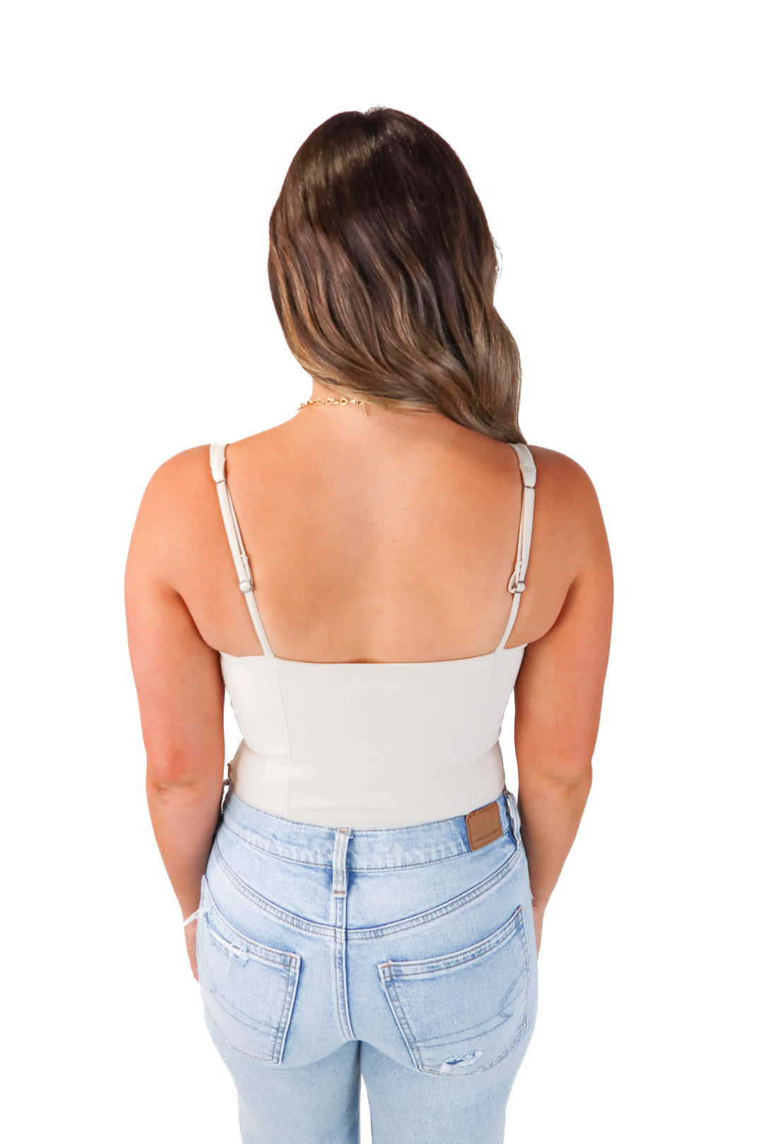abercrombie & fitch neutral corset top (m)