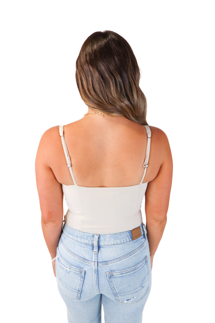 abercrombie & fitch neutral corset top (m)