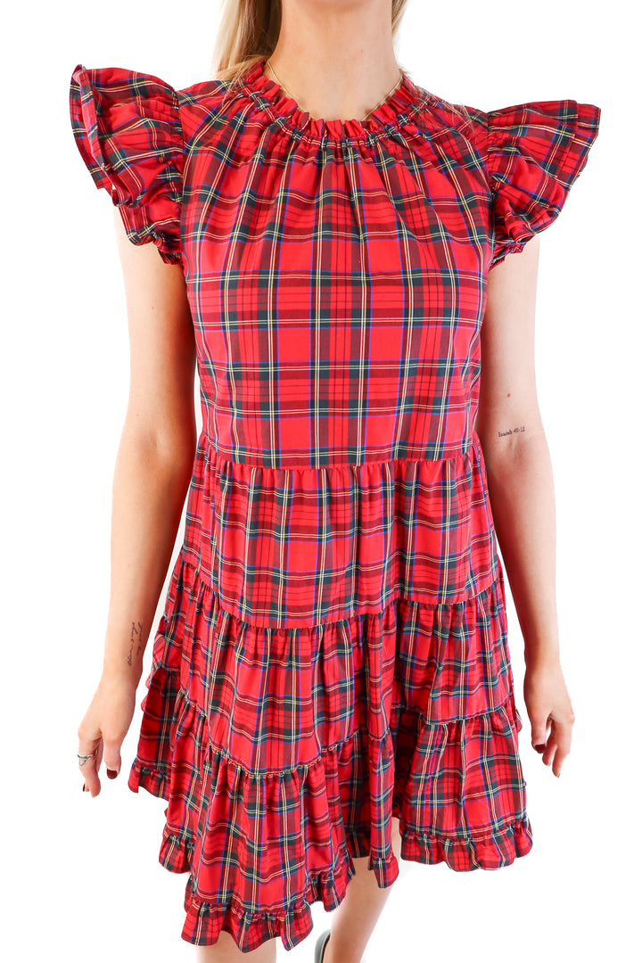 Sail to sable red plaid dress NWT (xs; retails for $198)