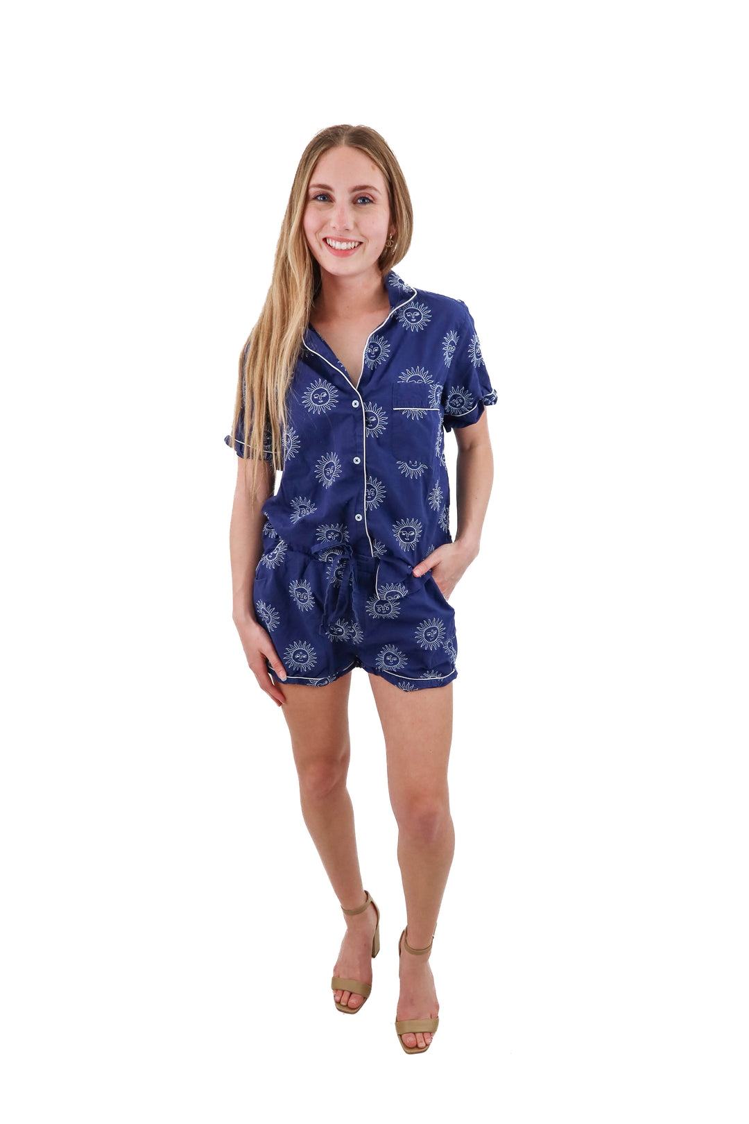 printfresh navy sun pajamas (S; $148)