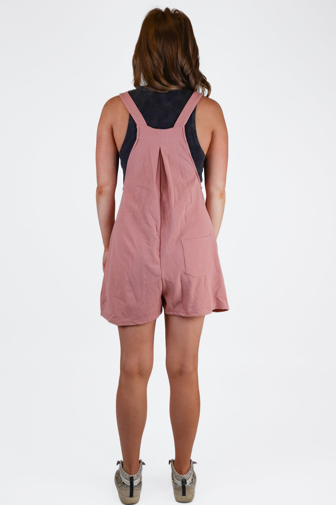 halara blush waffle knit overall romper NWT (S; $44.95)