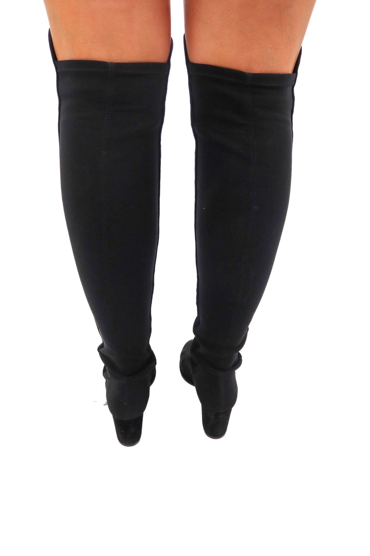Stuart Weitzman suede black over the knee boots (8.5)
