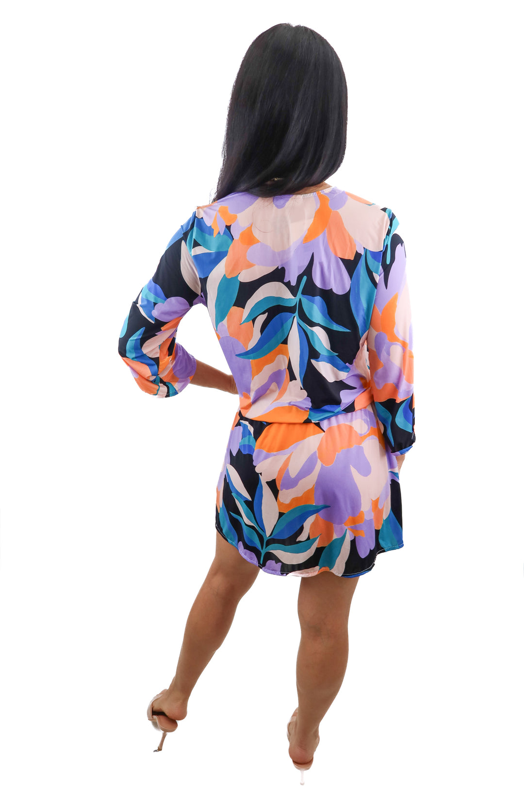 hermoza multiprint abstract mini dress (S)