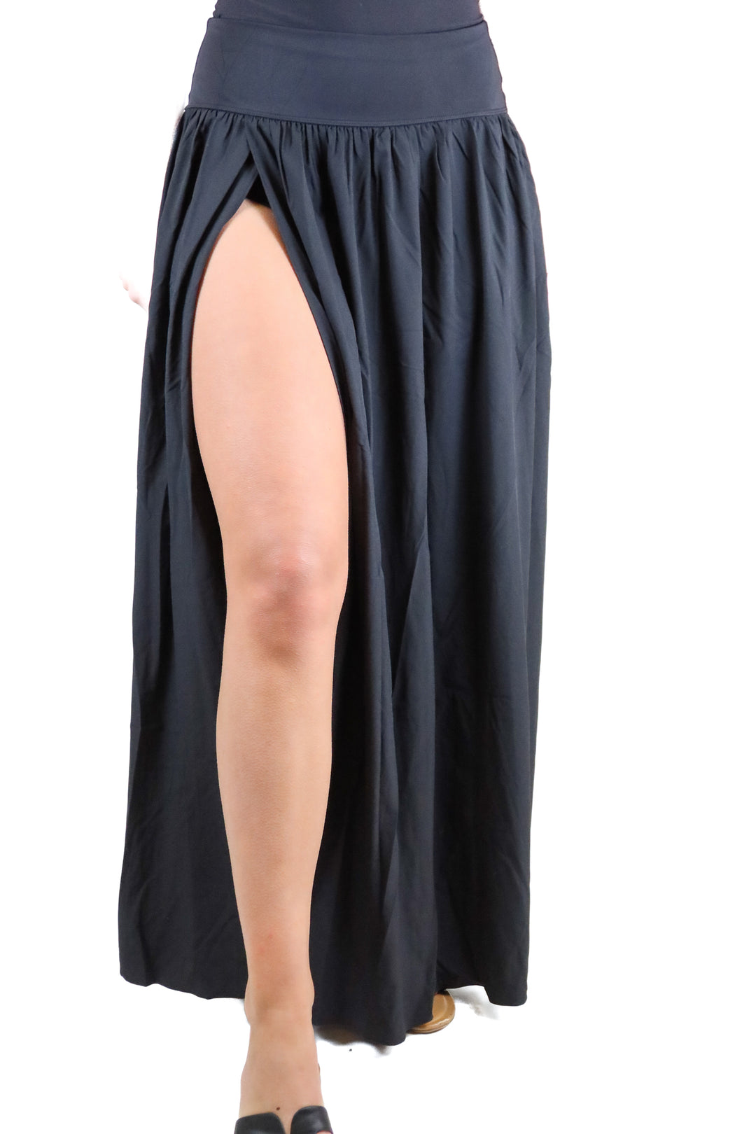 Halara black wrap maxi skirt NWT (S; retail $44.95)