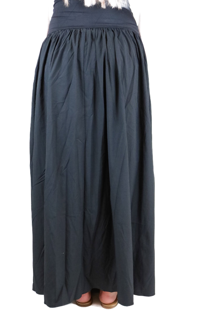 Halara black wrap maxi skirt NWT (S; retail $44.95)